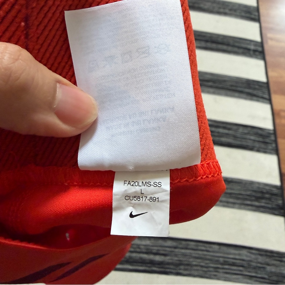 Nike Pro Women's Running Shorts-H020 in Orange/ Metallic Silver Size L - Picture 5 of 10